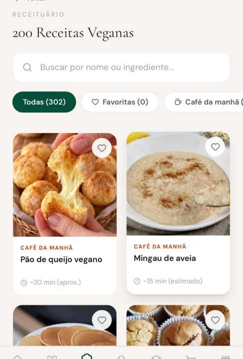 Print do app: lista de receitas