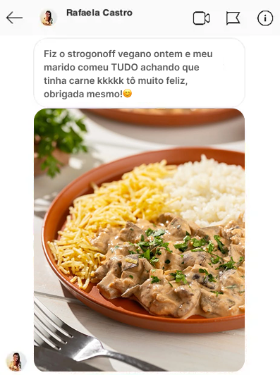 Print de depoimento real