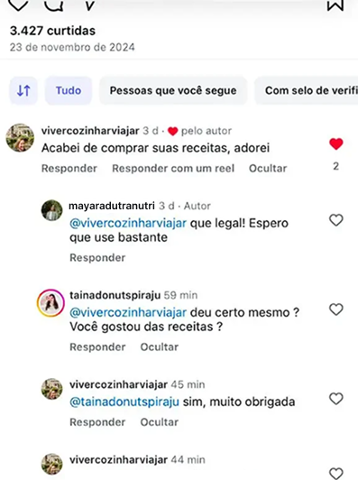Print de depoimento real